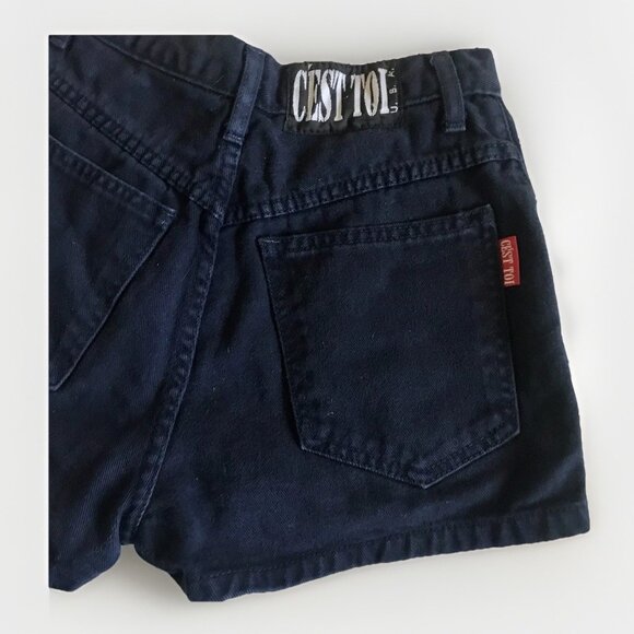 Cést Toi 90s Vintage Shorts Size Medium Made In USA Blue - Picture 3 of 7